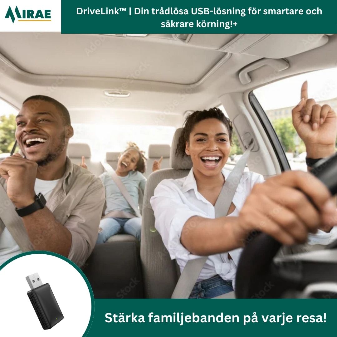 DriveLink™ | Din trådlösa USB-lösning för smartare och säkrare körning!+