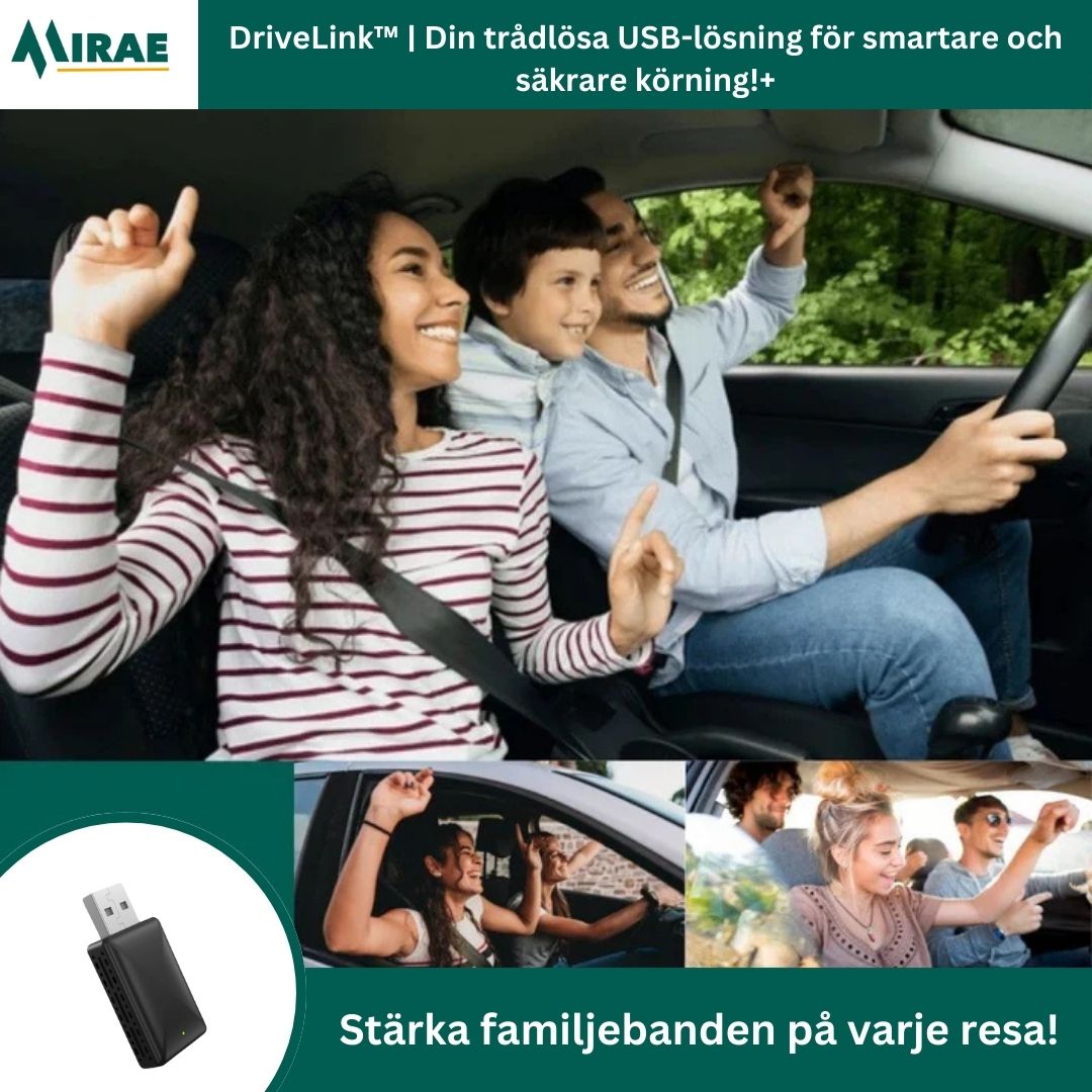 DriveLink™ | Din trådlösa USB-lösning för smartare och säkrare körning!+